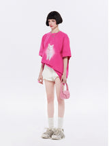 Hot Pink Mystic Cat Tee