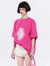 Hot Pink Mystic Cat Tee