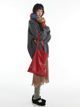 Red Square Shoulder Tote