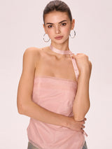 Sheer Choker Tube Top