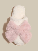 Pink Ribbon Puff Slippers