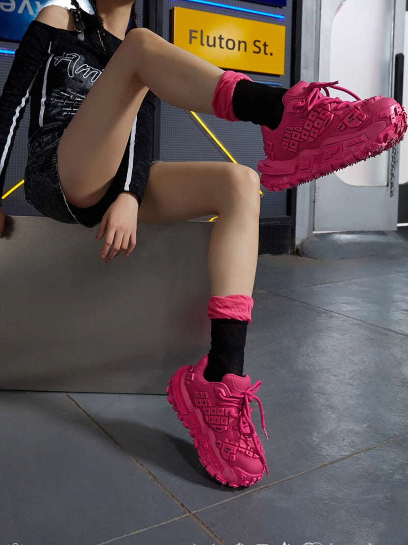Pink Chunky Sneakers