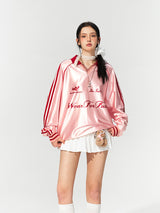Pastel Pink Varsity Jersey Tee