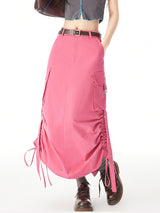 Pink Cargo Skirt