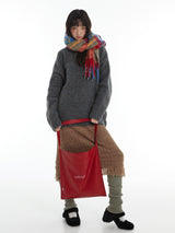 Red Square Shoulder Tote