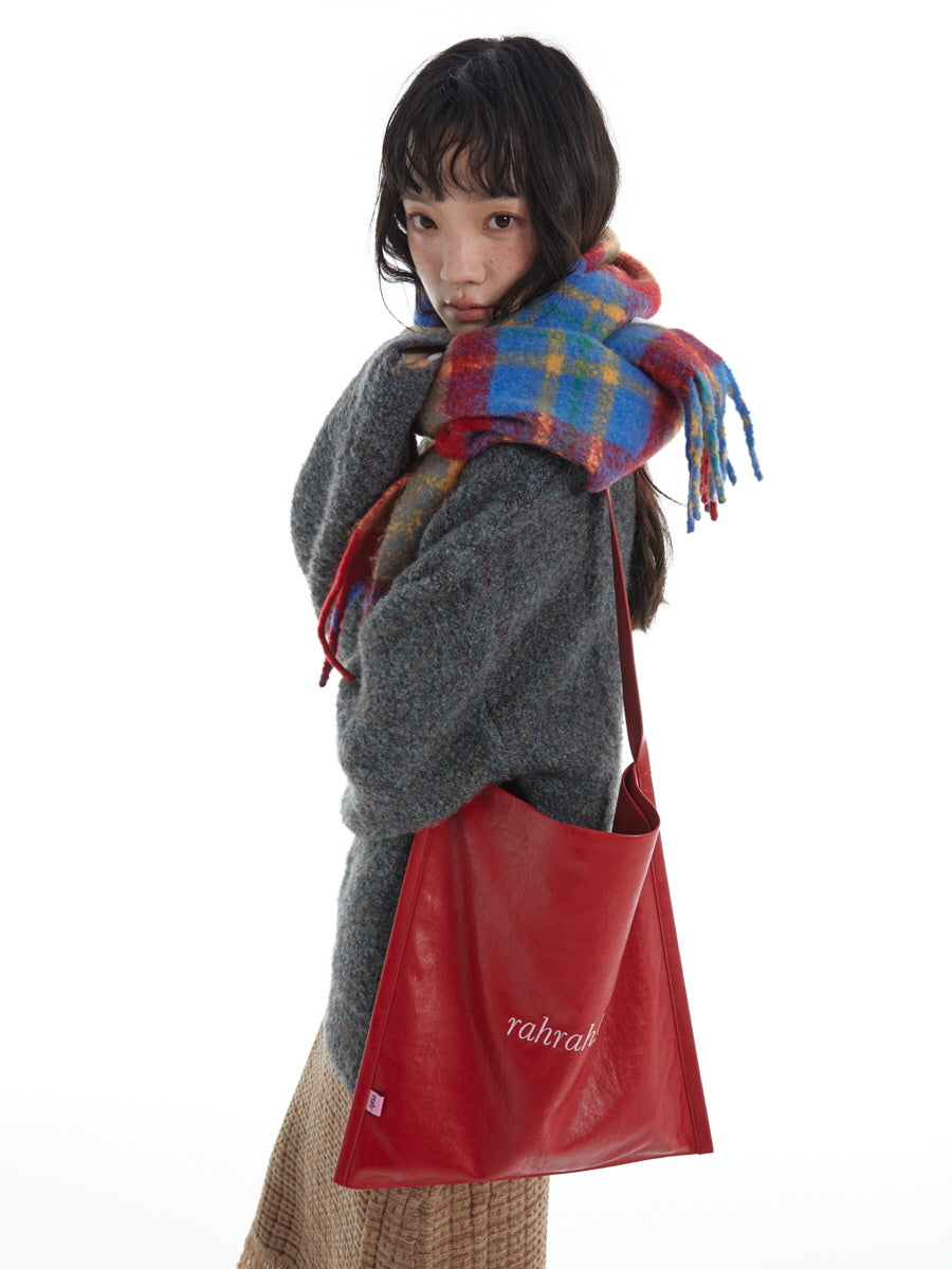 Red Square Shoulder Tote