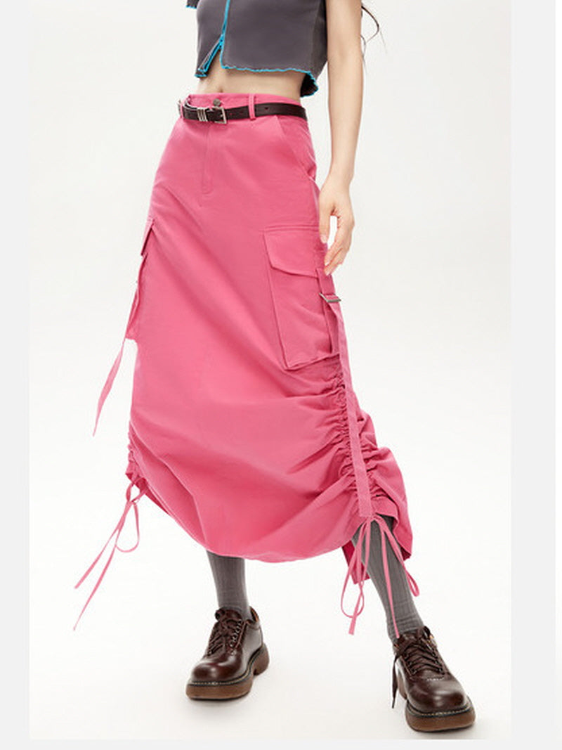 Pink Cargo Skirt