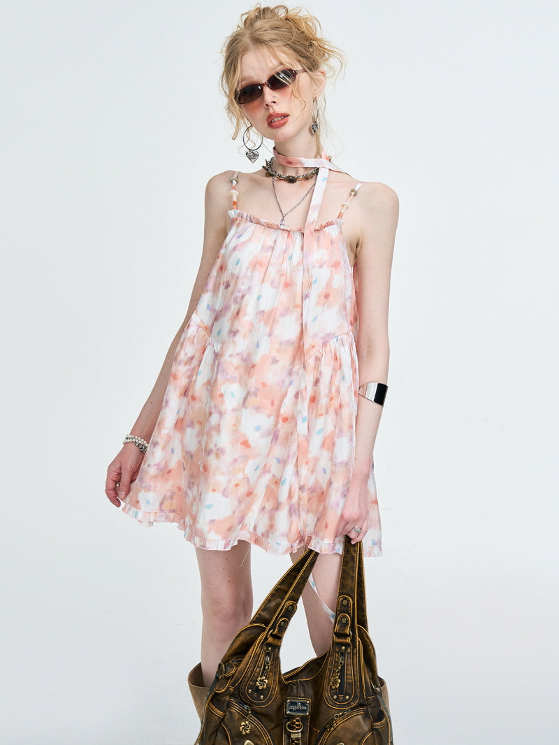 Pink Blossom A-Line Mini Dress
