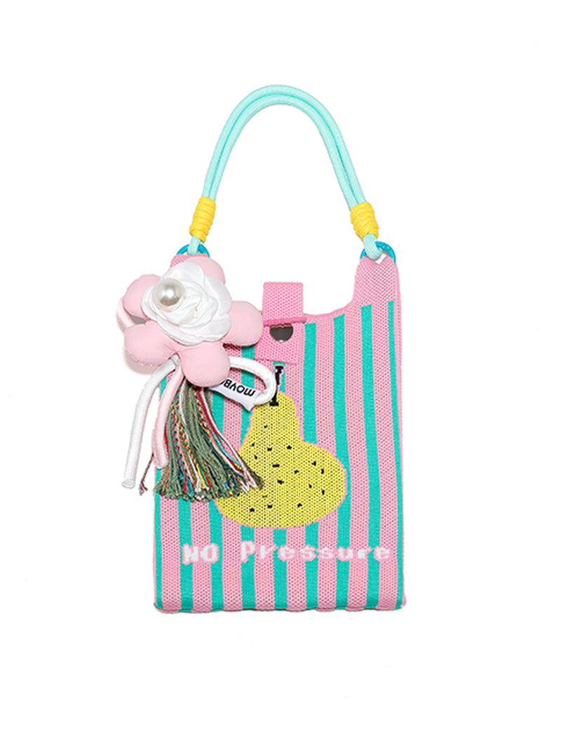 Peary Cute Striped Phone Bag