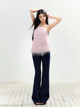 Feather Ombre Halter Top