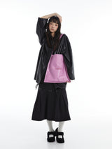 Pink Square Shoulder Tote