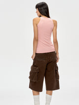 Ring Buckle Ribbed Tank