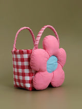 Pink Bloom Woven Tote