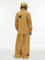 Star-Embroidered Corduroy Shirt & Pants
