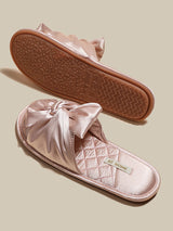 Pink Silk Ribbon Slippers