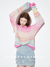 Oversized Gradient Knit Sweater