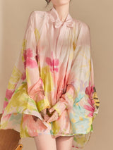 Floral Blouse & Shorts Set
