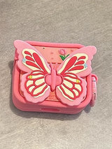 Pink Butterfly AirPods Case