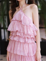 Tiered Chiffon Maxi Dress