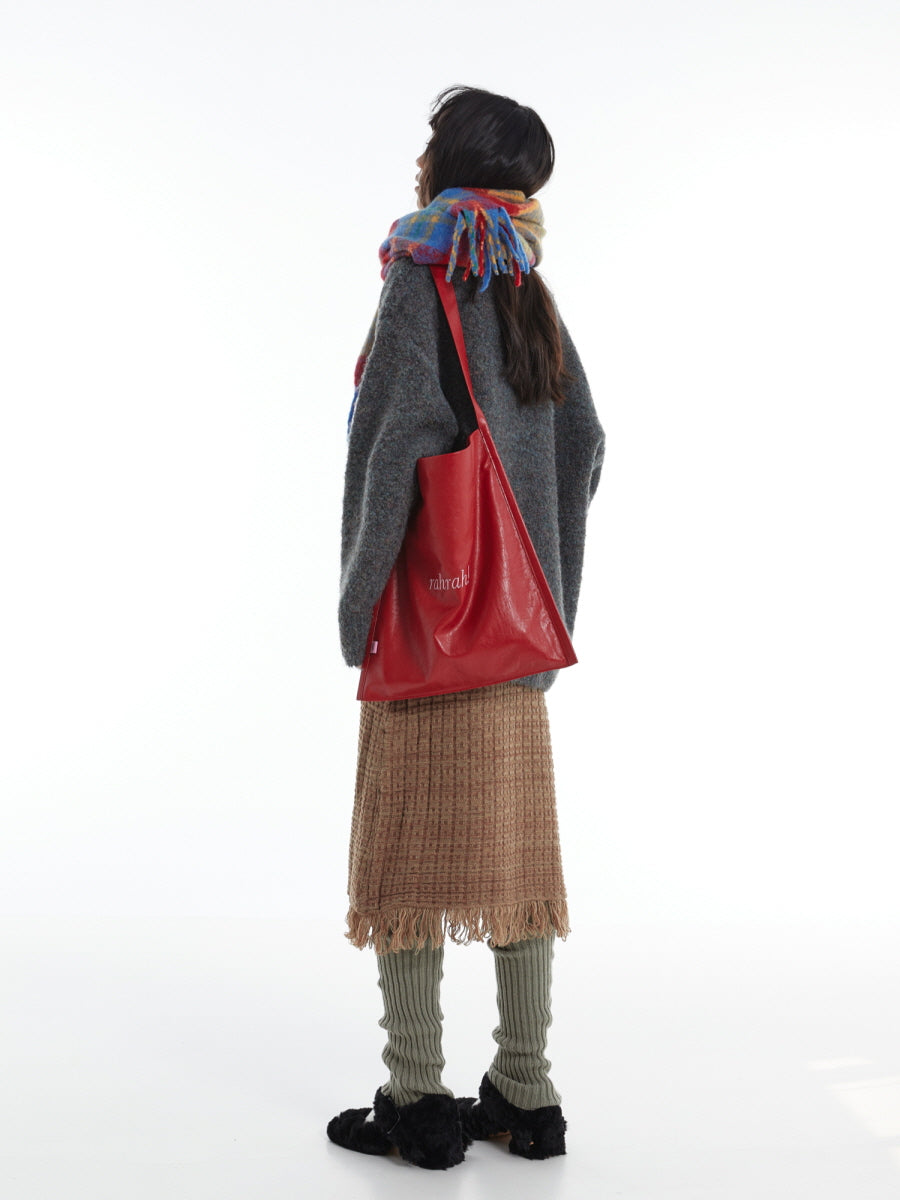 Red Square Shoulder Tote