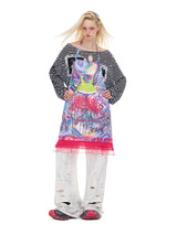 Gradient Apron Skirt