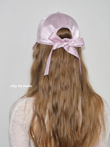 Satin Ribbon Baseball Cap