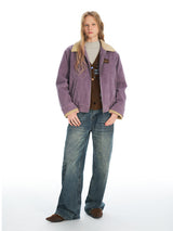 Lavender Corduroy Sherpa Jacket