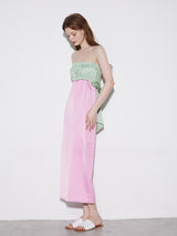 Smocked Colorblock Maxi Dress