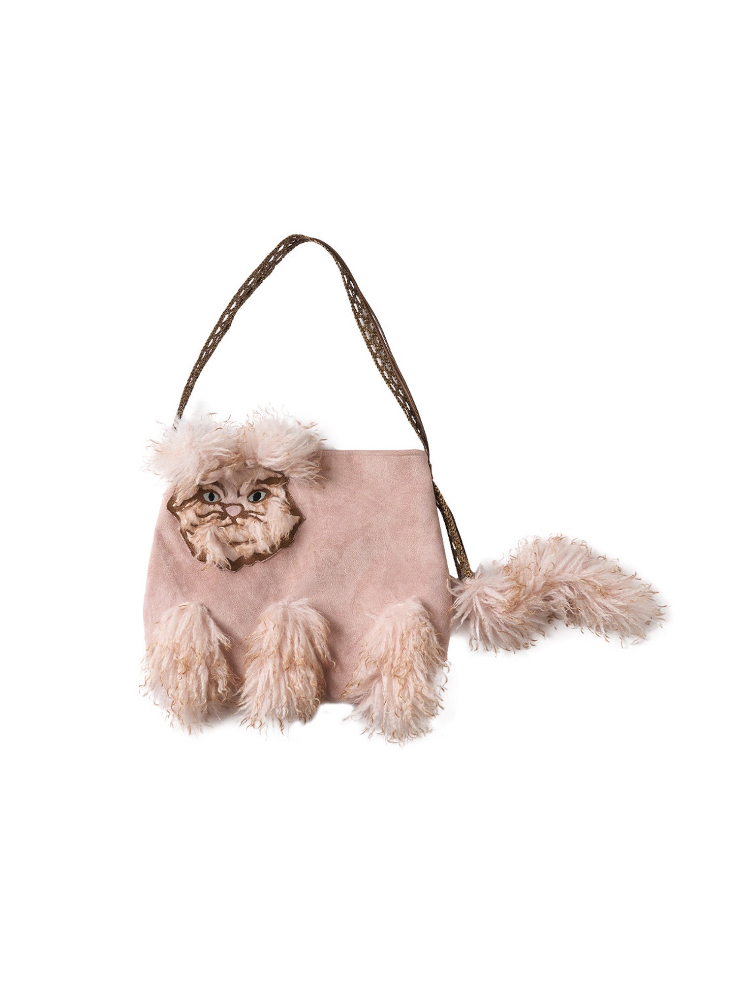 3D Cat Fur Shoulder Bag