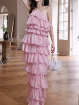 Tiered Chiffon Maxi Dress