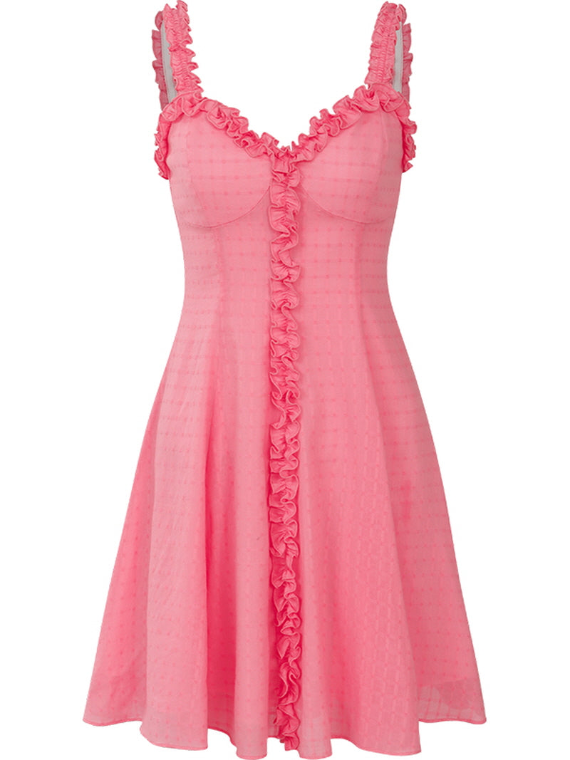 Frill Trim Mini Dress