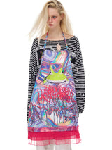 Gradient Apron Skirt