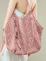 Pink Leopard Tote Bag