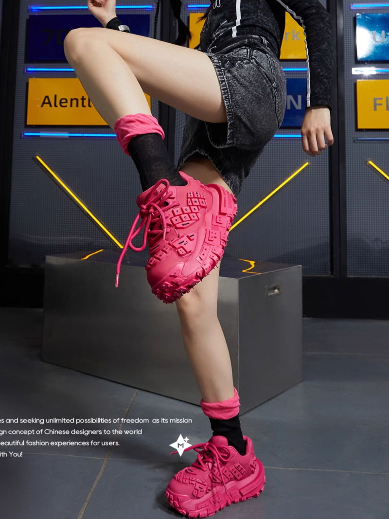 Pink Chunky Sneakers