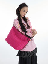 Pink Check Shoulder Bag