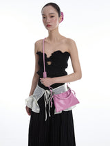 Orchid Pink Drawstring Bucket Bag