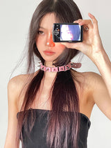 Pink Rebel Rivet Choker