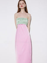 Smocked Colorblock Maxi Dress