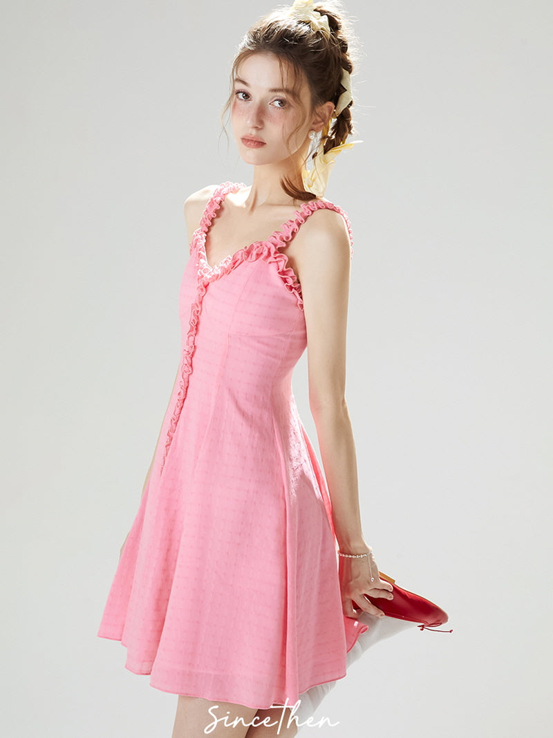 Frill Trim Mini Dress
