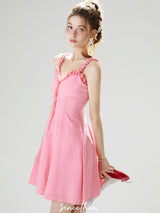 Frill Trim Mini Dress