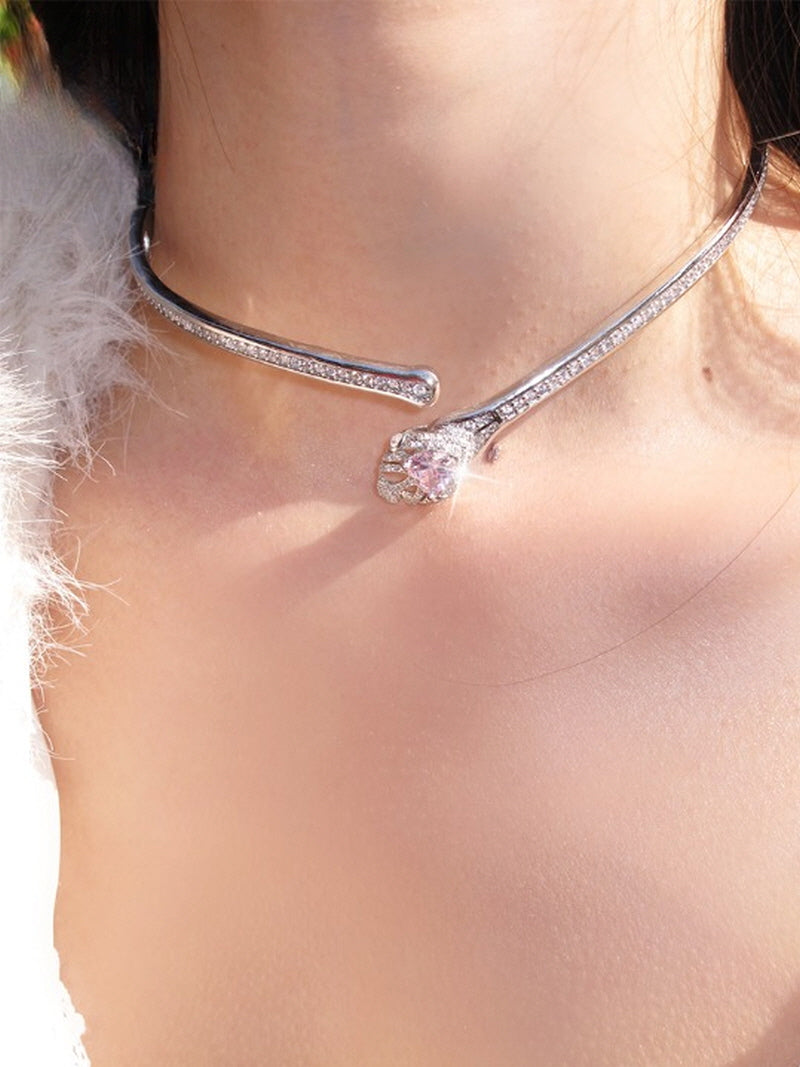 Pink Gleam Open Choker