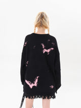 Pink Butterfly Loose Knit Sweater