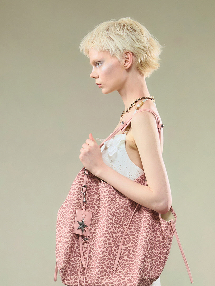 Pink Leopard Tote Bag