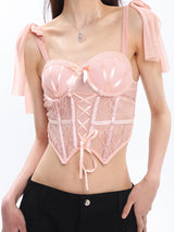 Romantic Pink Corset Top
