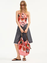 Pink Patchwork Big Shoulder Bag