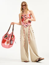 Pink Patchwork Big Shoulder Bag