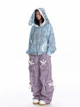 Ribbon Stripe Cargo Pants