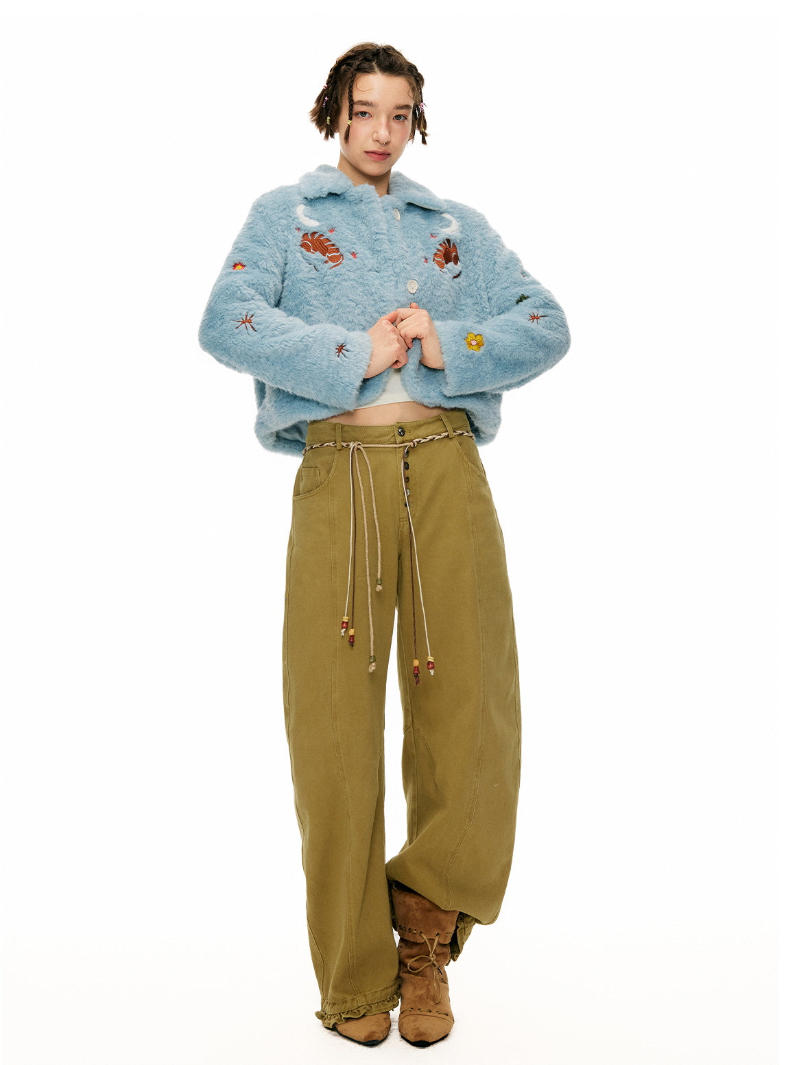 Sky Blue Astro Fur Jacket