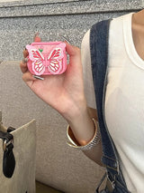 Pink Butterfly AirPods Case
