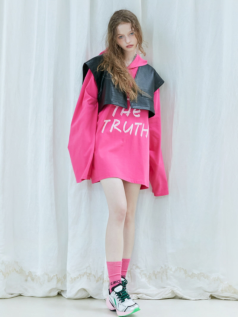 Pink Boxy Hoodie